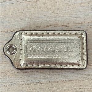 Coach Metallic Gold Medium Sized Keychain Tag